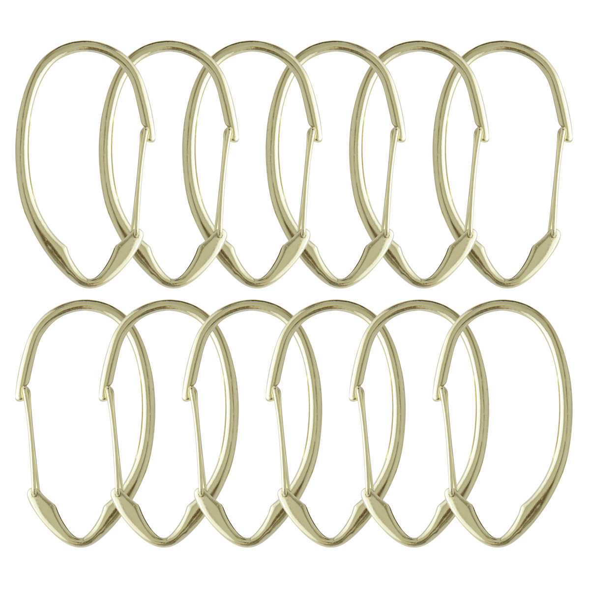 Zinc Shower Curtain Hook (Set of 12)